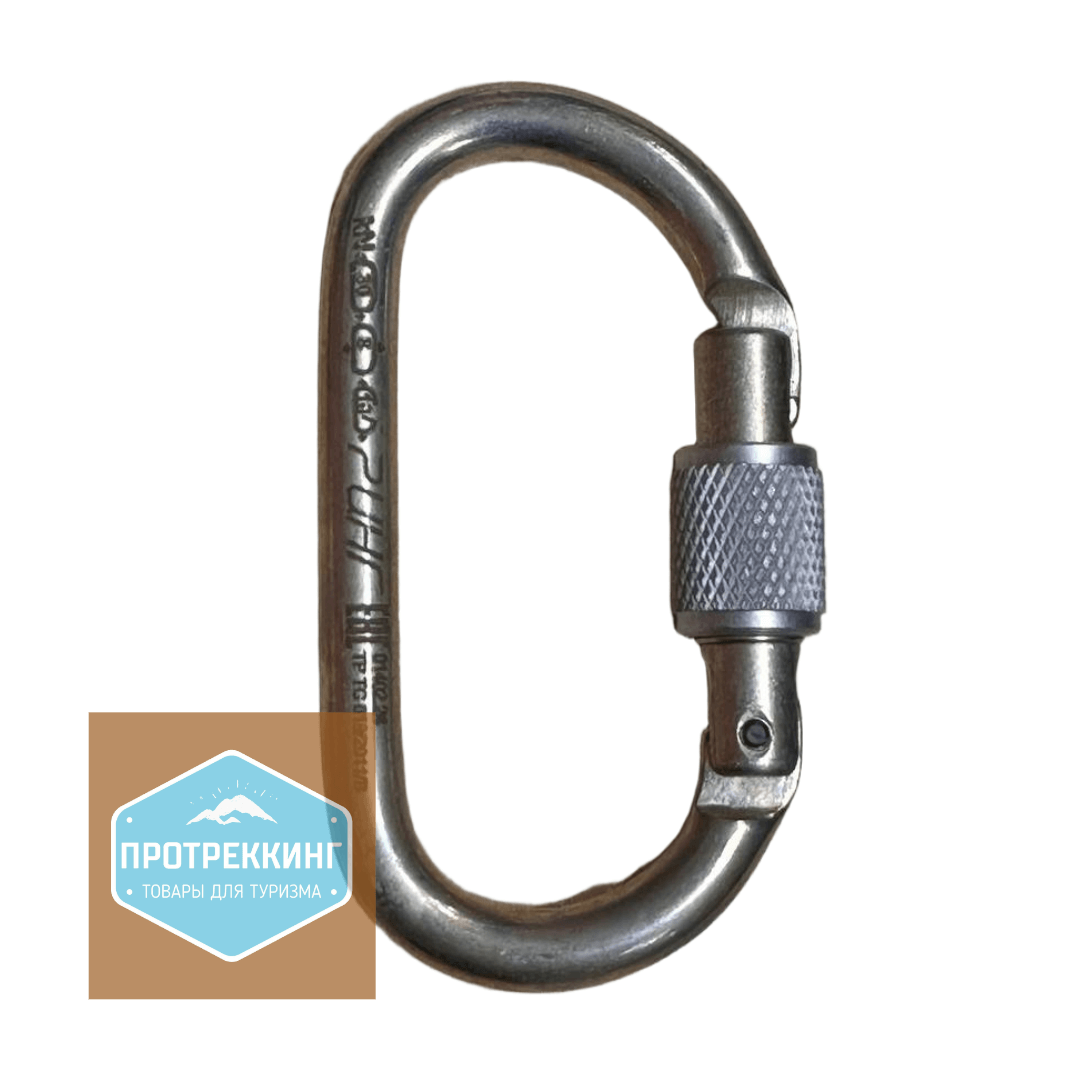 Карабин РИНГ стальной овальный keylock 30 kN